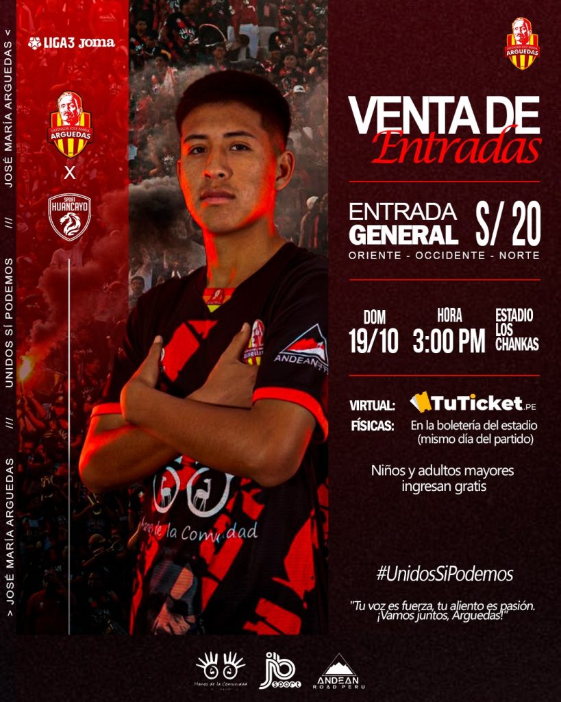 Entradas José María Arguedas vs Sport Huancayo
